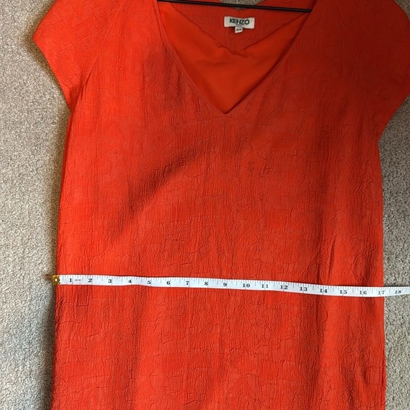 KENZO Paris Orange Jacquard Shift Dress Size 34 = US 2 - Picture 7 of 8